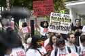 Supporters and Chinatown community leaders gathered during a 