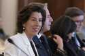 Secretary of Commerce Gina Raimondo, left, and Secretary of State Antony Blinken, attend the U