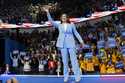 Vice President Kamala Harris waves during a campaign rally, Tuesday, July 30, 2024, in Atlanta