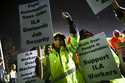 Dockworker Meikysha Wright and others strike outside the Virginia International Gateway in Portsmou…