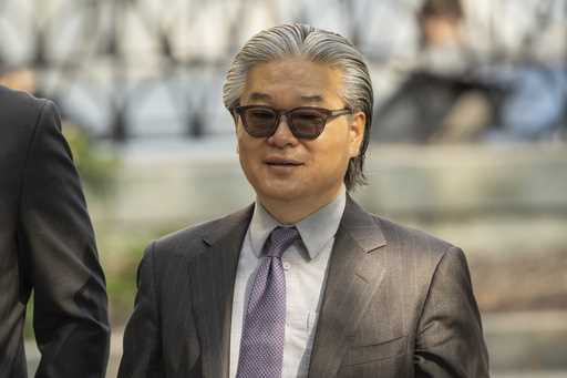 Bill Hwang, founder of Archegos Capital Management, arrives at federal court, Tuesday, July 9, 2024…