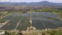 The Williamsdale Solar Farm, shown from the air and located south of Canberra, Australia, on Octobe…