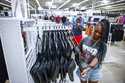 Za'kyra Davis looks at items from Walmart's No Boundaries brand at a Walmart Superstore in Secaucus…