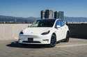 This photo provided by Edmunds shows a Tesla Model Y