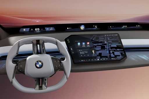 This photo provided by BMW shows the company's new Panoramic iDrive interface