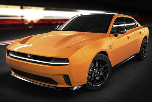 This photo provided by Dodge shows the upcoming Charger sedan