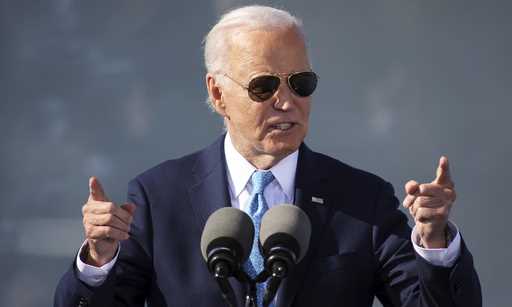 President Joe Biden speaks at a reception celebrating Diwali, in the East Room of the White House i…