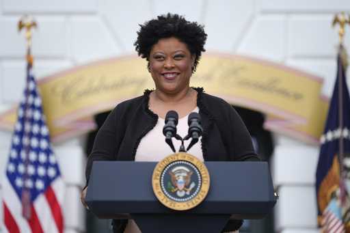 Director of the Office of Management and Budget Shalanda Young, speaks during a "Brunch in Celebrat…