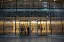 People walk in and out of the BlackRock investment company building in New York on March 14, 2023