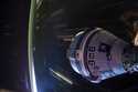 In this long-exposure photo provided by NASA, Boeing's Starliner spacecraft is docked to the Harmon…