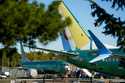 Unpainted Boeing 737 Max aircraft are seen on Sept