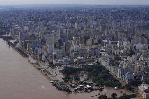 The city of Porto Alegre is flooded after heavy rain in Porto Alegre, Rio Grande do Sul state, Braz…