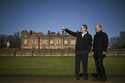 Britain's Prime Minister Keir Starmer, left, speaks with Germany's Chancellor Olaf Scholz as they h…