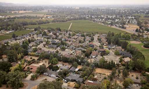 This aerial photo shows a subdivision at the site of a proposed resort and casino development, Sept…