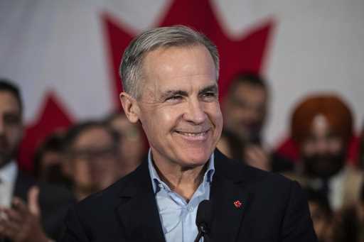 Mark Carney speaks during his Liberal leadership campaign launch in Edmonton, January 16, 2025