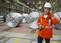 Canadian Prime Minister designate Mark Carney tours the ArcelorMittal Dofasco steel plant in Hamilt…