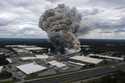 Smoke billows from a fire at the BioLab facility in Conyers, Ga