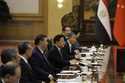 Chinese President Xi Jinping attends a meeting with Egyptian President Abdel Fattah al-Sisi at the …