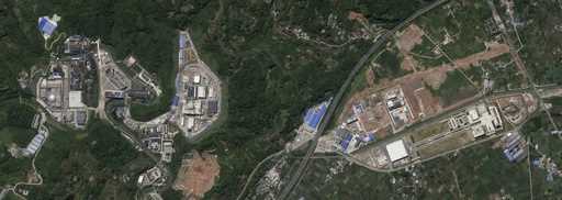 This satellite image from Planet Labs PBC shows the Nuclear Power Institute of China's Site No