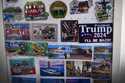 A fridge magnet that reads "President Donald Trump 2024" is displayed at a store at the Yiwu wholes…