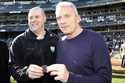 Football great Joe Montana, right, and Mark Clouse, President, Kraft Foods Snacks & Confectionery p…