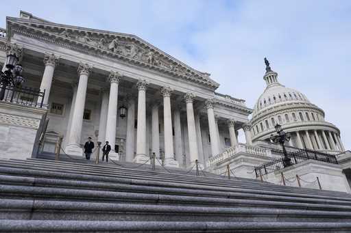 The Capitol is pictured, Friday, November 15, 2024, in Washington. (AP Photo/Mariam Zuhaib)