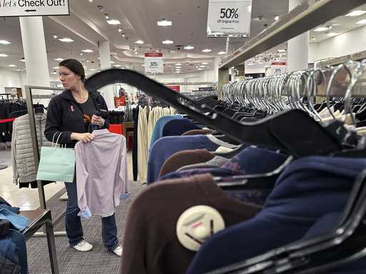 A woman shops at a retail store in Schaumburg, Ill