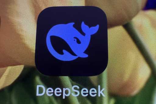 The logo for the app DeepSeek is seen on an iPhone Monday, January 27, 2025, in Washington