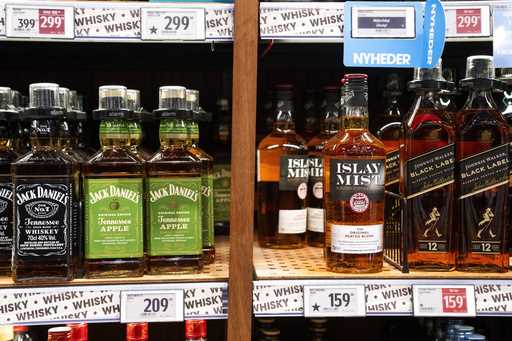 Spirits with and without the star mark in Bilka in Randers, Denmark, making it easier for customers…