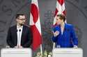 Danish Prime Minister Mette Frederiksen and her Greenland's counterpart Mute B