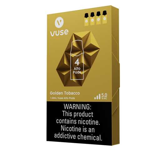 This illustration provided by Reynolds American in June 2024, shows packaging for the Vuse Alto e-c…
