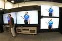 A customer turns away after looking at big-screen televisions in a Best Buy store November 21, 2023…