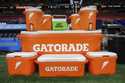 Gatorade containers are shown on the sideline prior to an NFL preseason football game between the J…