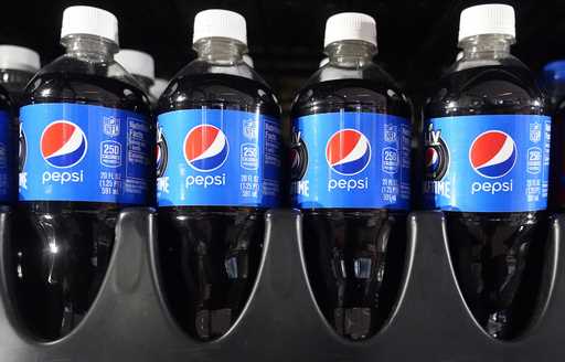 Pepsi soda bottles are on display for sale Friday, February 5, 2021, in Dallas. (AP Photo/LM Otero)