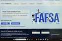 FAFSA website is seen on Adjovi Golo's laptop at DePaul University in Chicago, August 28, 2024