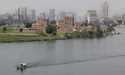 A fisherman's boat sails along the River Nile in Cairo, Egypt, Saturday, Sept