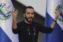 El Salvador's President Nayib Bukele gives a speech during the inauguration of an industrial data c…