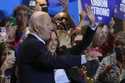 Democratic presidential nominee Vice President Kamala Harris campaigns with President Joe Biden at …