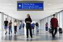 Lindsay Ruck, a server at Phoenix Sky Harbor International Airport restaurants, pauses in Terminal …