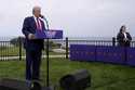 Republican presidential nominee former President Donald Trump speaks during a news conference held …