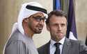 United Arab Emirates President Sheikh Mohammed bin Zayed Al Nahyan, left, and French President Emma…