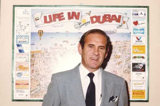 In this undated photo provided by Dubai Duty Free, Colm McLoughlin poses for a photograph in Dubai,…