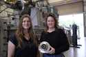 Cindy Taff, right, and Brianna Byrd, left, with Sage Geosystems, a startup that aims to make clean …