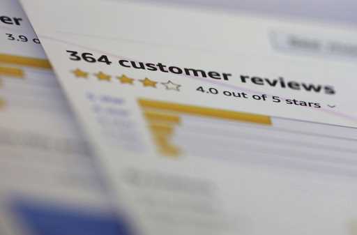 Online customer reviews for a product are displayed on a computer on April 17, 2019 in New York…