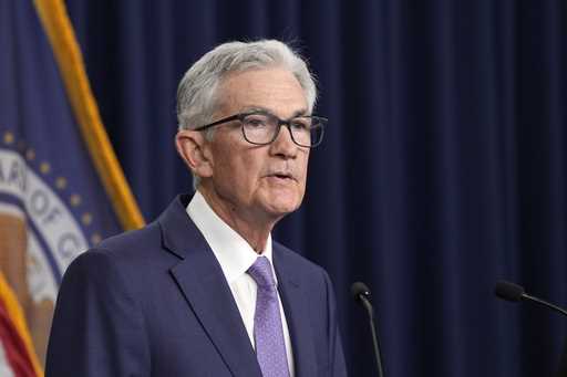 Federal Reserve Board Chair Jerome Powell speaks at a news conference at the Federal Reserve in Was…