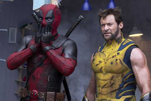 This image released by 20th Century Studios/Marvel Studios shows Ryan Reynolds as Deadpool/Wade Wil…