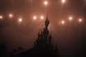 A firework display lights up the castle of Sleeping Beauty in Disneyland, in Marne-la-Vallee, east …