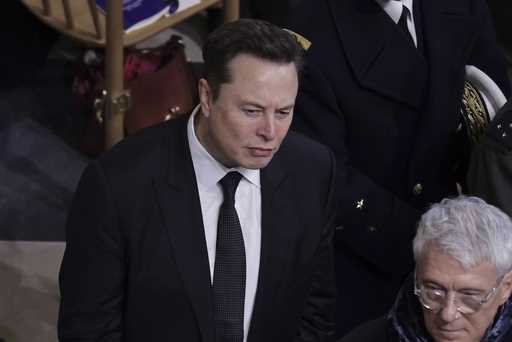 Elon Musk attends the formal reopening of France's iconic Notre Dame Cathedral Saturday, December 7…