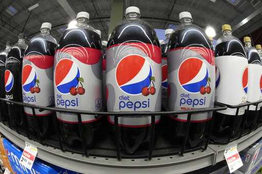 Bottles of Diet Pepsi Wild Cherry are displayed at a market in Pittsburgh, January 26, 2023