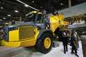 The Articulated Dump Truck is on display at the John Deere booth during the CES tech show Tuesday, …